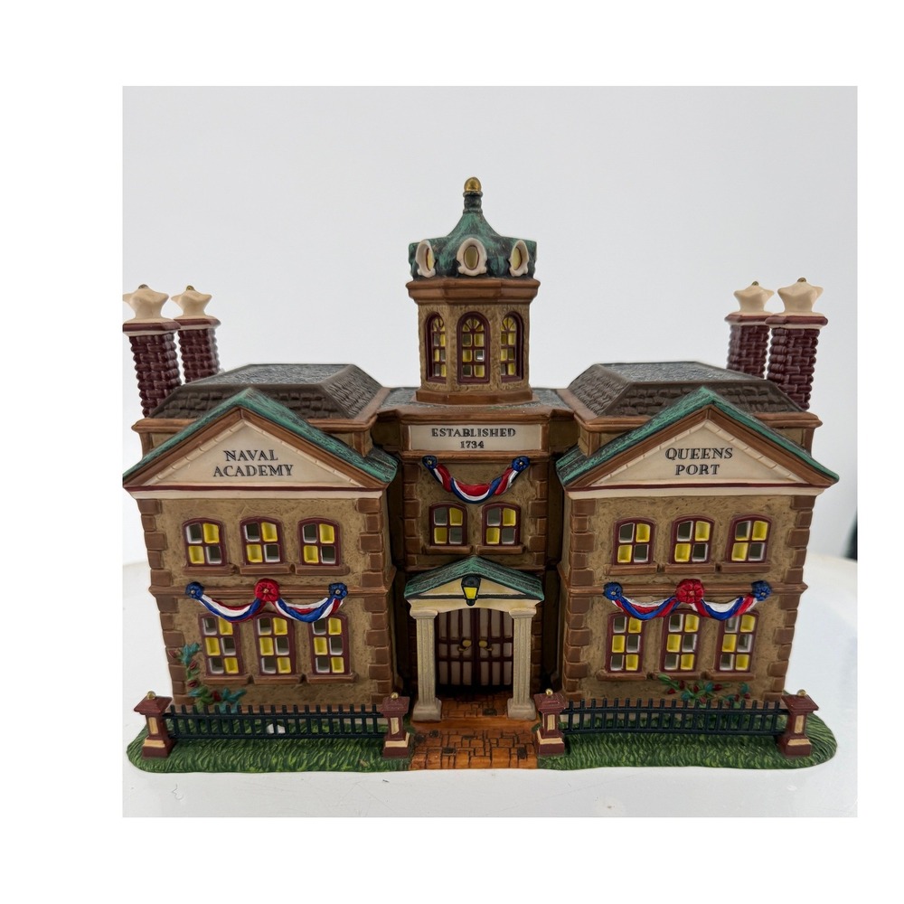 Department 56 Dickens Village Naval Academy Queens Port 2003 Building Christmas